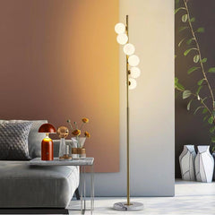 6-Bulb Golden Floor Lamp