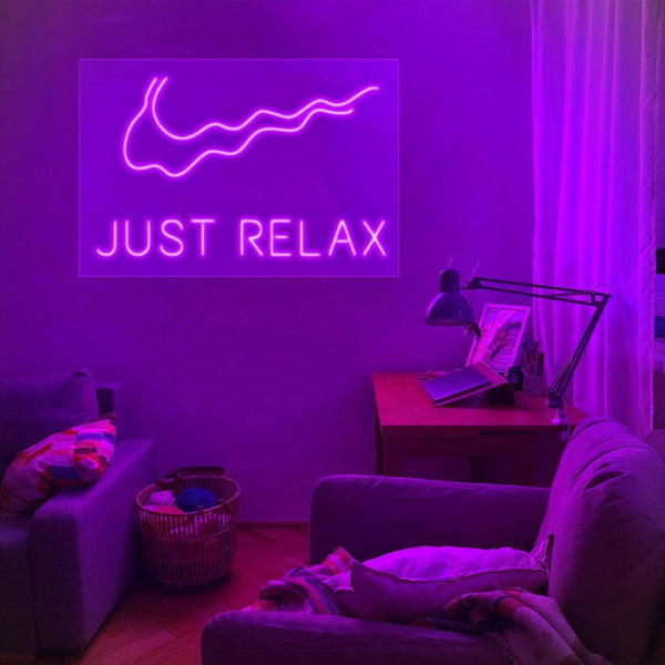 'Just Relax' LED Neon Sign