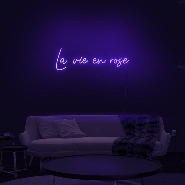 'La Vie En Rose' LED Neon Sign