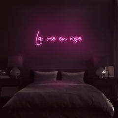 'La Vie En Rose' LED Neon Sign