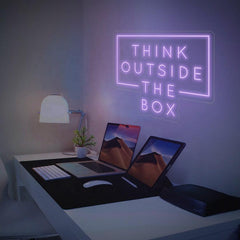 'Think Outside The Box' LED Neon Sign