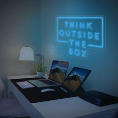 'Think Outside The Box' LED Neon Sign