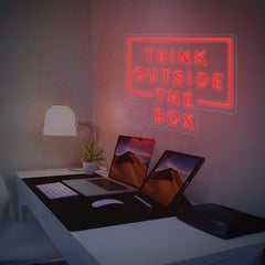 'Think Outside The Box' LED Neon Sign