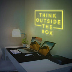 'Think Outside The Box' LED Neon Sign