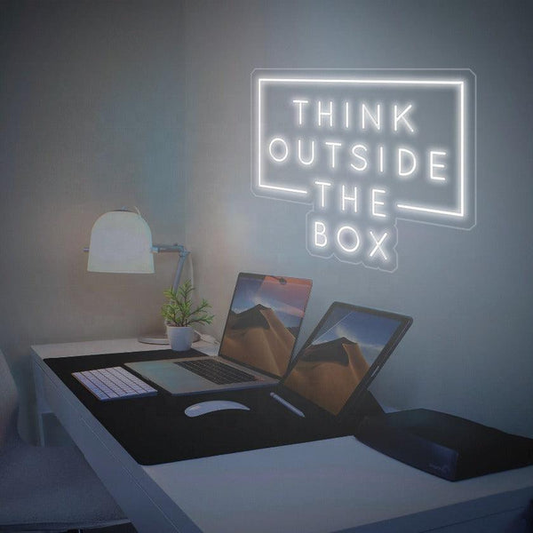 'Think Outside The Box' LED Neon Sign